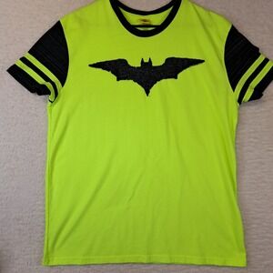 Official Lego Batman Movie T-Shirt Neon Yellow Men's Size Large Short Sleeve NWT